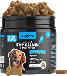Calming Chews for Dogs, 200 Count, Hemp Anxiety Relief, Chicken Flavor
