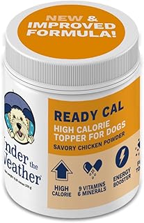Under the Weather Ready Cal Powder for Dogs, High-Calorie Weight Gainer & Appetite Stimulant, Dog Energy Booster Veterinarian-Approved Pet Supplement with Vitamins & Minerals, Chicken Flavor