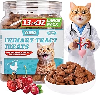 Wellix 13.5oz Urinary Tract Health Supplement Cat Treats for Indoor Cats - Chicken Flavor Kitten Snacks for