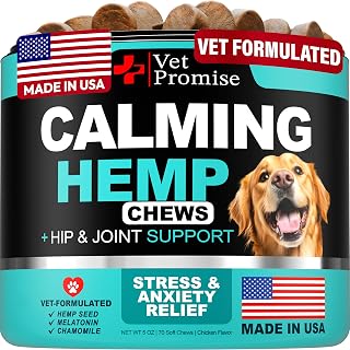 Advanced Calming Chews for Dogs - Hemp Dog Calming Chews with Melatonin