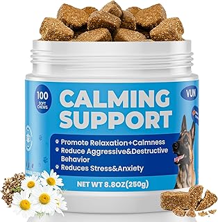 VUN Calming Chews for Dog,Dog Calming Chews Anxiety&Stress Relief,Sleep Aid