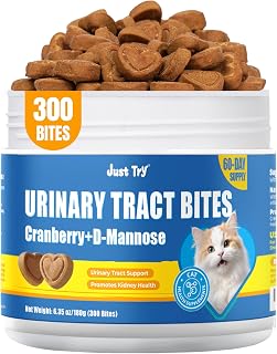 Just Try Urinary Tract Supplements for Cats with Cranberry, 300 Bites