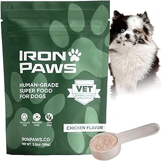 Human-Grade Superfood For Dogs, Premium Greens Powder Supplement For Dental Health, Longevity, Hip & Joint, Gut Health, Allergies, Immune