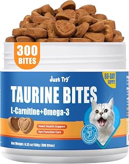Just Try Taurine Chews for Cats with Vitamins & Omega-3, 300 Bites