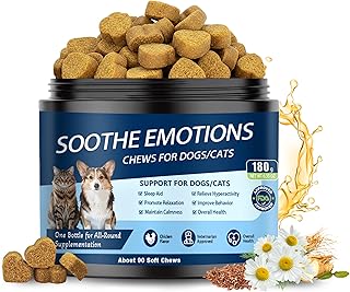 Calming Chews for Dogs, Dog Calming Chews Melatonin Anxiety Relief Bites