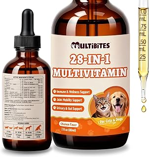 Liquid Cat & Dog Multivitamin, with Probiotics,Taurine,Cranberry