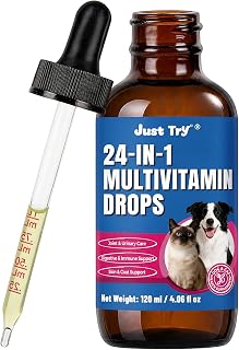 Just Try 24-in-1 Multivitamin Drops, Dog&cat Vitamins and Supplements,120ml