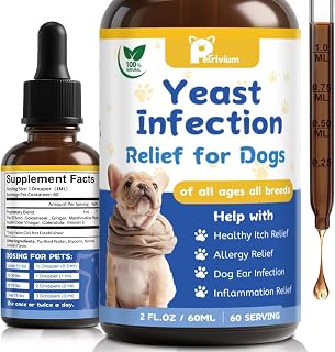 Yeast Infection Treatment for Dog, Natural Itch Relief for Ear & Paw Yeast
